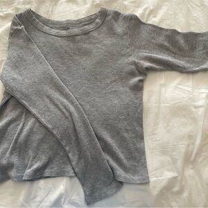 Brandy Melville Grey Waffle Thermal